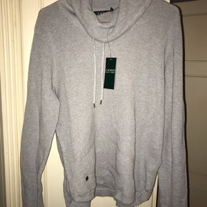 Ralph Lauren Waffle Open-Cowlneck